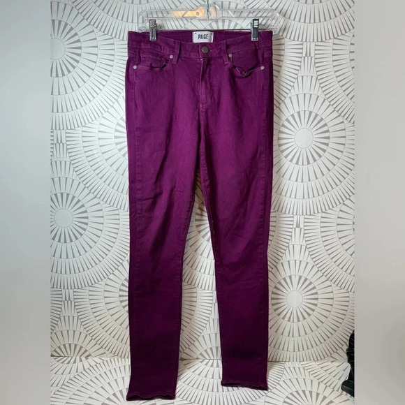 PAIGE Denim - PAIGE‎ Women’s Purple Hoxton Ultra Skinny Jeans Size 29
